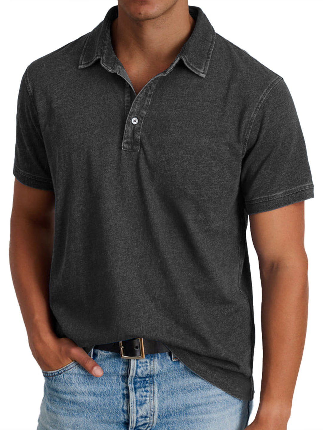 Classic men's polo shirt, relaxed fit for ultimate comfort. Stylish short sleeve top for everyday.