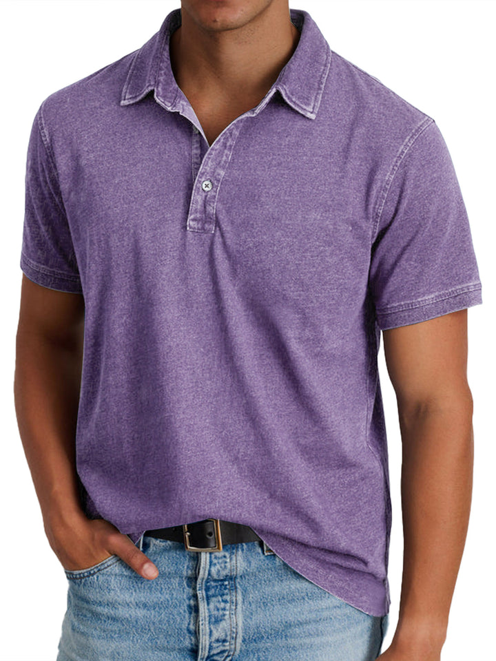Classic men's casual polo shirt, relaxed fit and refined style. Perfect for everyday wear in spring.