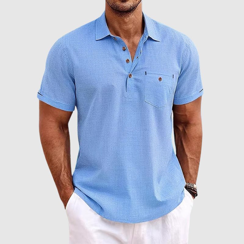 Men's classic polo shirt with a chest pocket, ideal for casual and semi-formal wear.