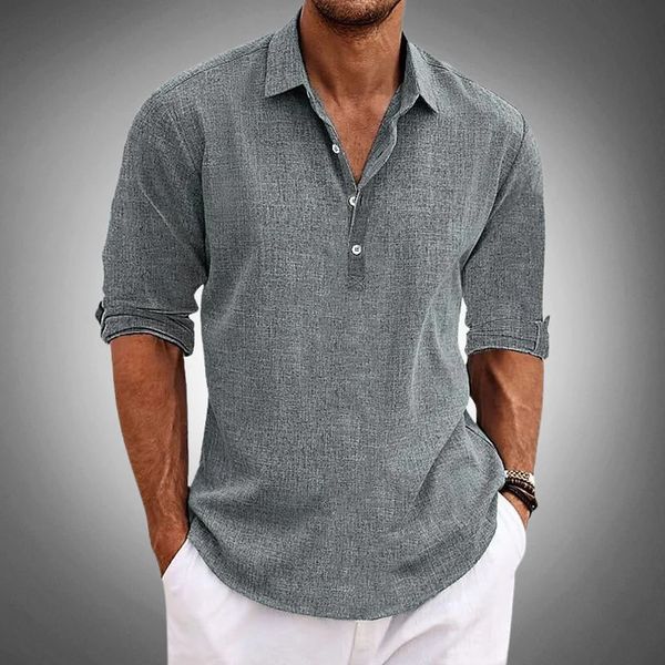 Stylish men's polo shirt with button placket, ideal for warm weather, vacation, and casual spring summer fashion.