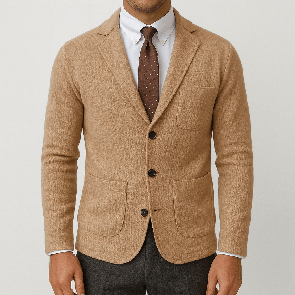 Men's classic single-breasted blazer, perfect for business, formal, or smart casual occasions.