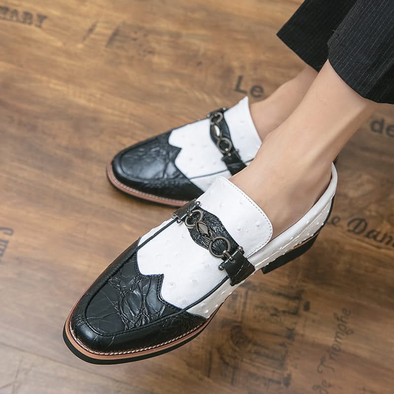 High-quality men's textured loafers, a classic slip-on style ensuring all-day comfort and smart casual appeal.