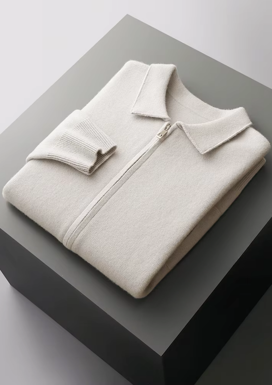 Men's premium zip-up cardigan, a versatile and stylish choice for all seasons.