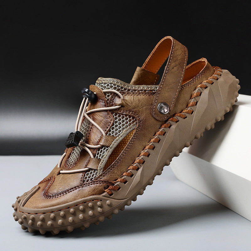 Durable men's closed-toe slingback sandals, great for outdoor casual wear & lasting comfort.