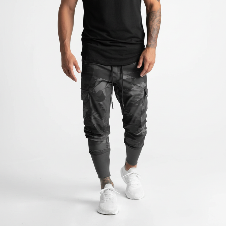 Modern men's stretch jogger pants, featuring comfort, pockets, and versatility for active & casual occasions.