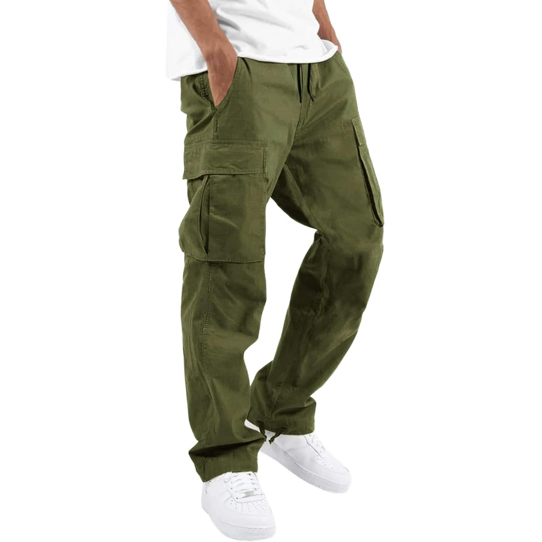 Ultra-comfortable men's cargo joggers. Loose fit activewear pants, perfect for casual outings & outdoor wear.