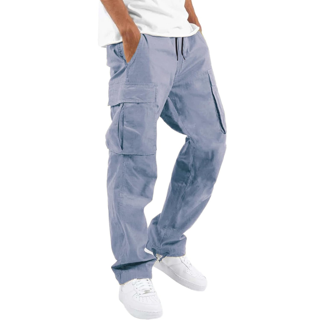 Men's active lifestyle cargo joggers for running. Comfortable activewear pants, versatile for outdoor adventures.