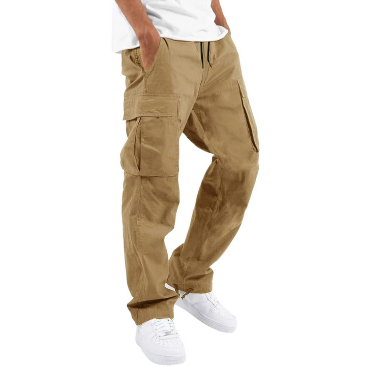 Men's casual cargo joggers, comfortable fit for everyday wear. Versatile active lifestyle trousers for men.