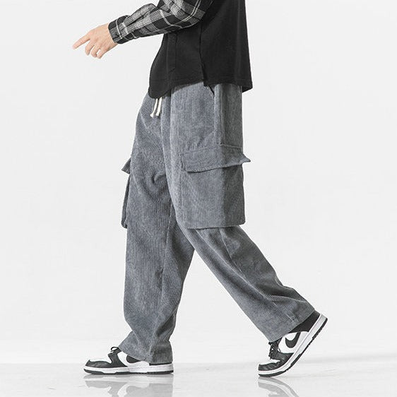 Stylish and comfortable men's drawstring cargo pants, perfect relaxed fit for casual wear.