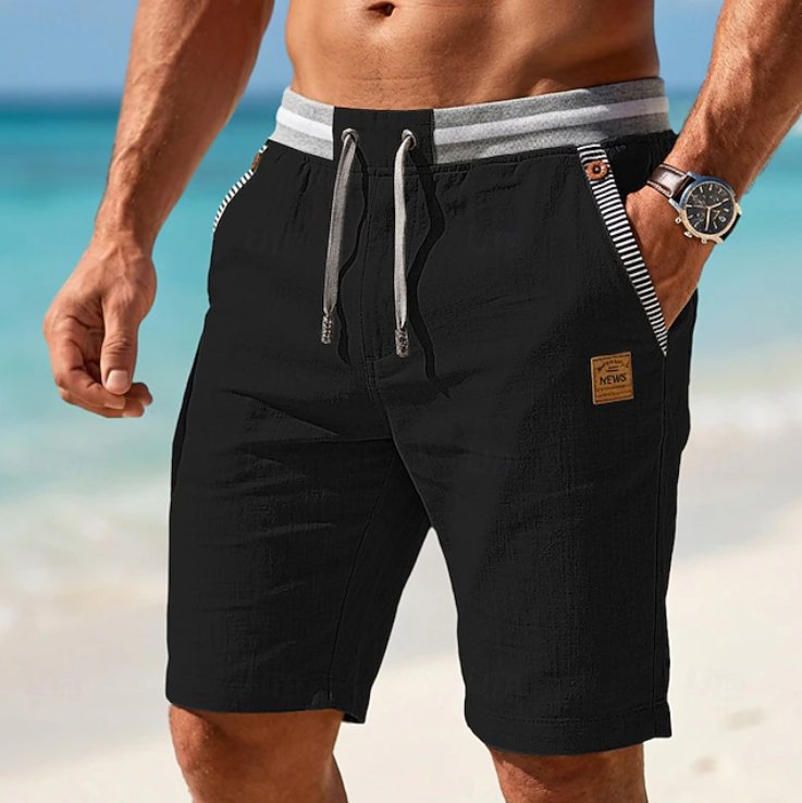 Relaxed fit men's summer drawstring shorts, offering cool comfort and effortless style for any occasion.