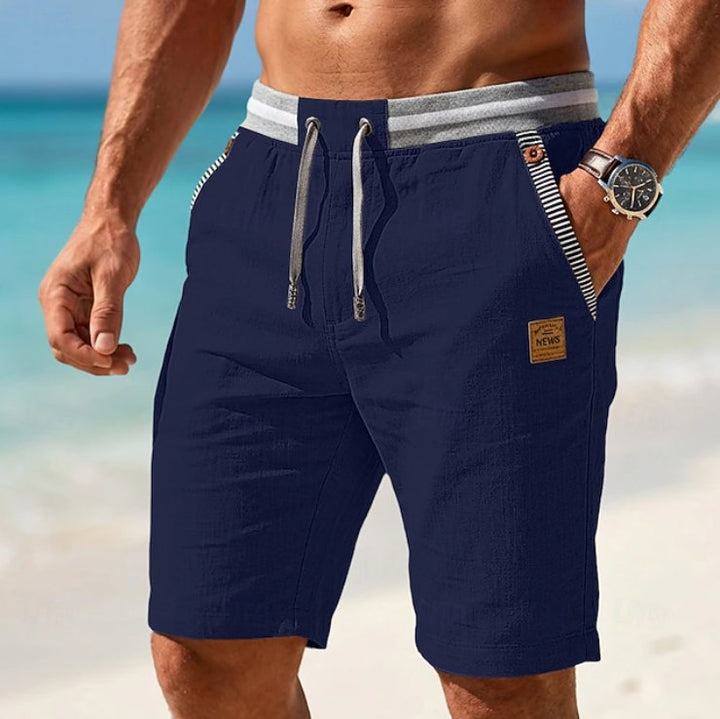 Breathable men's drawstring summer shorts, ensuring all-day comfort and style for sunny adventures.