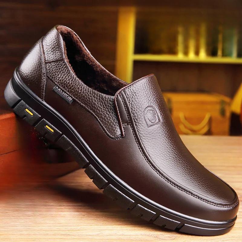 Man enjoying relaxed everyday style in his comfortable men's slip-on loafers.