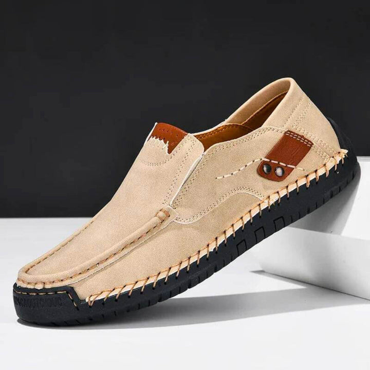 Men's comfortable slip-on walking shoes, offering excellent arch support for all-day wear.