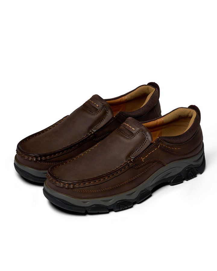 Men's Dakota slip-on loafers in brown, offering ultimate comfort for everyday casual wear.