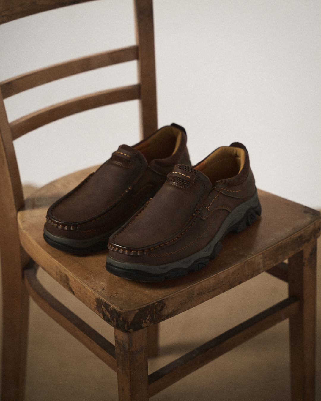 Comfortable men's Dakota slip-on loafers, ideal durable footwear for daily walking.