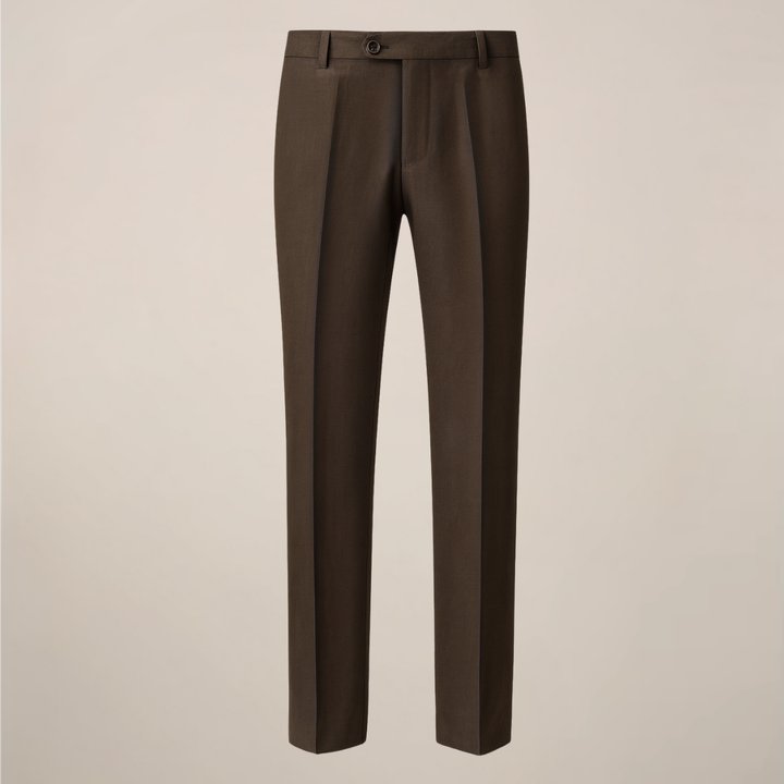 Elegant men's dark grey slim fit three-piece suit, an excellent tuxedo alternative for formal events & business.