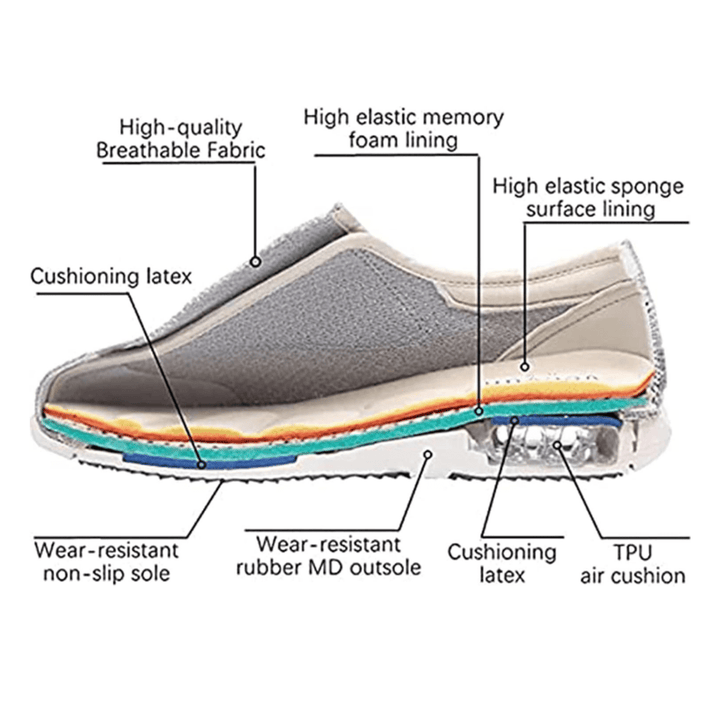 Diabetic men's footwear with memory foam cushioning, offering wide fit and foot pain relief.