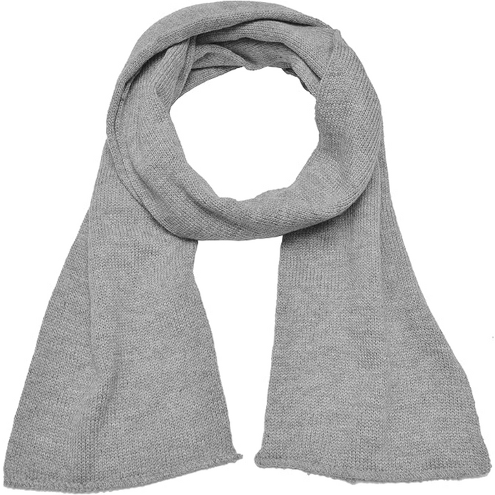Solid color men's fashion scarf, a warm double layer knit for winter style.