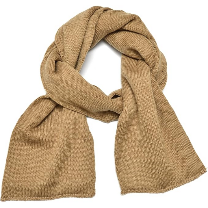 Essential men's double layer knit scarf, designed for ultimate winter warmth.
