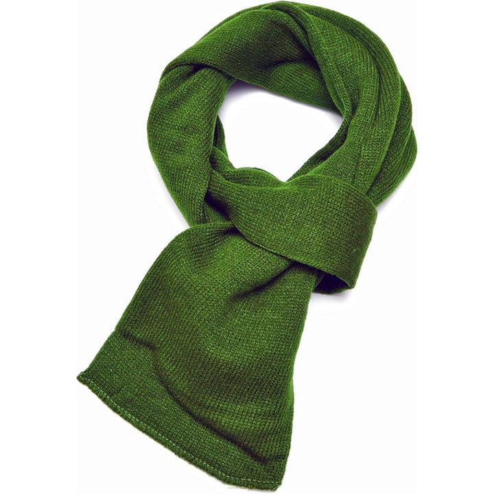 High-quality men's double layer acrylic knit scarf for superior winter warmth.