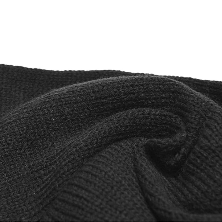 Heavy-duty men's knit winter scarf, double layer for ultimate cold protection.