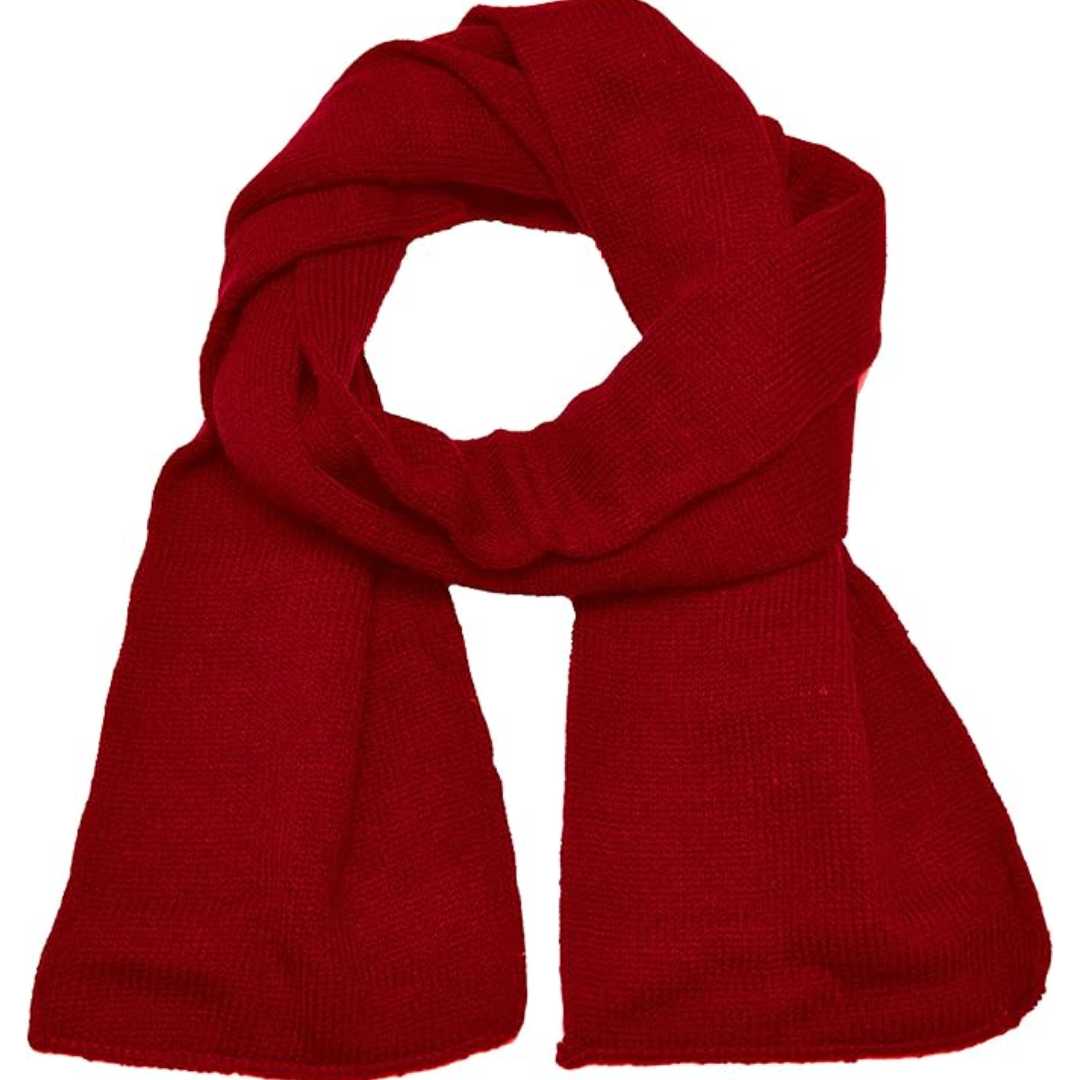 Thick men's double layer knit scarf, essential for extreme winter cold.
