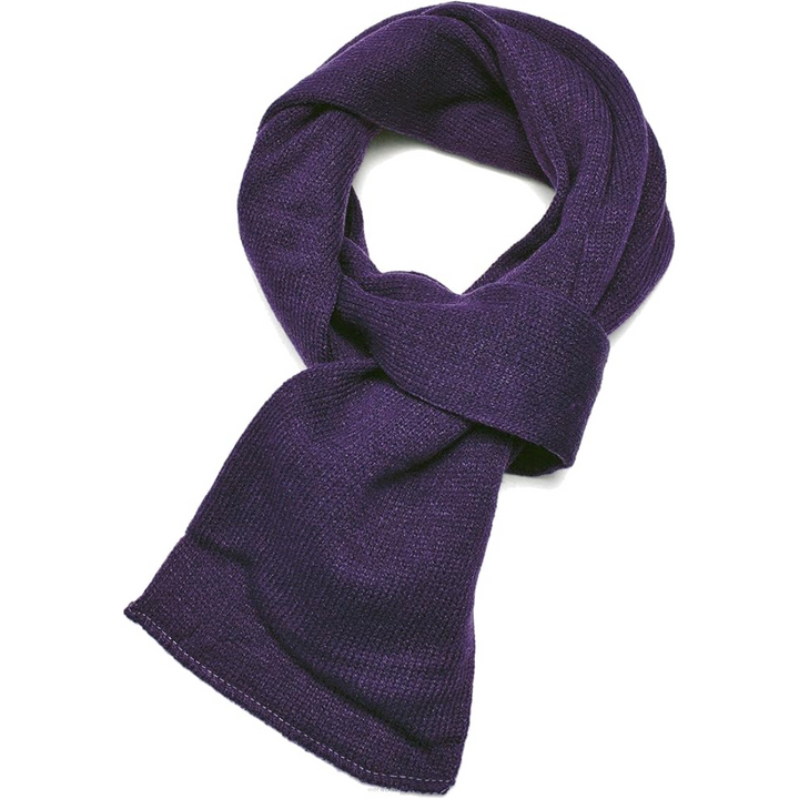 Fashionable men's knit scarf, solid color and warm for winter outfits.