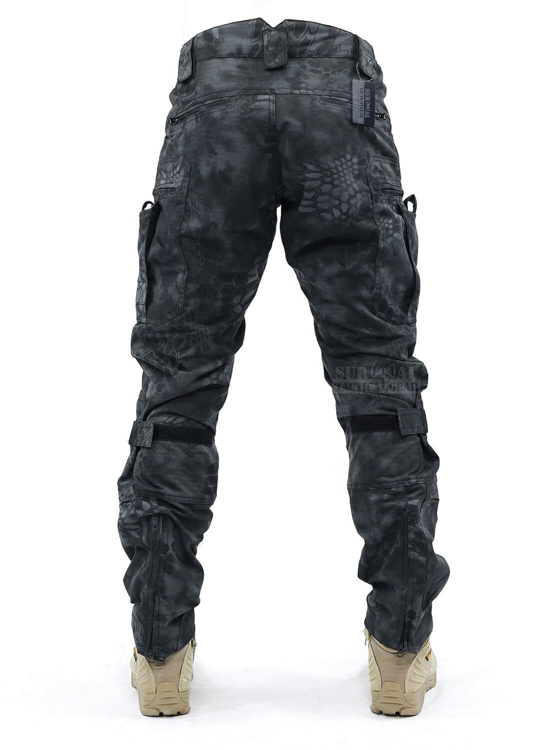 Rugged men's utility pants, crafted with durable fabric and integrated knee protection for ultimate comfort.