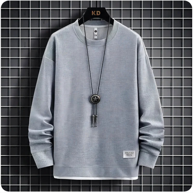Luxurious men's knit lounge set. Experience ultimate comfort and relaxed style with this two-piece outfit.