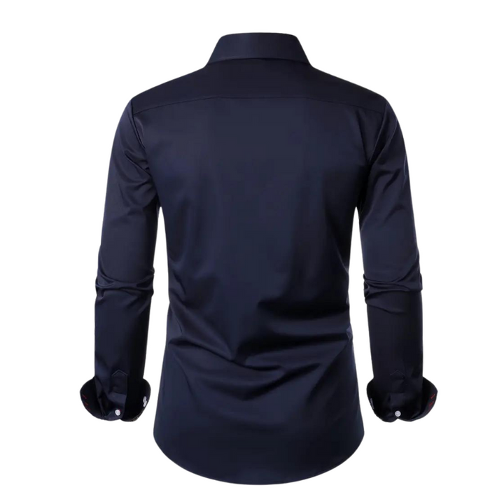 Men's elegant formal dress shirt, long sleeve button-down for parties & business.