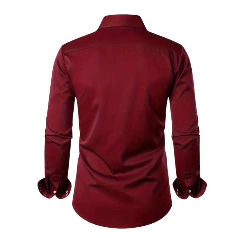 Slim fit men's formal dress shirt, a sophisticated long sleeve for any party.