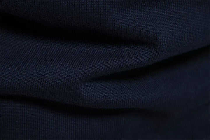 Cozy men's striped half-zip sweater, an elegant long-sleeve pullover for ultimate fall & winter warmth.