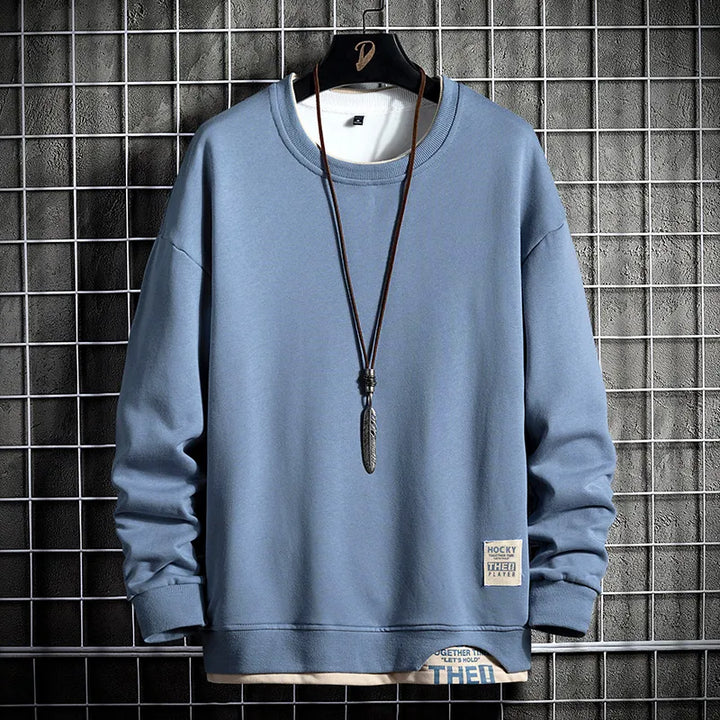 Men's EliteCraft pullover sweatshirt in a versatile color, perfect for stylish comfort, casual wear, and modern loungewear.