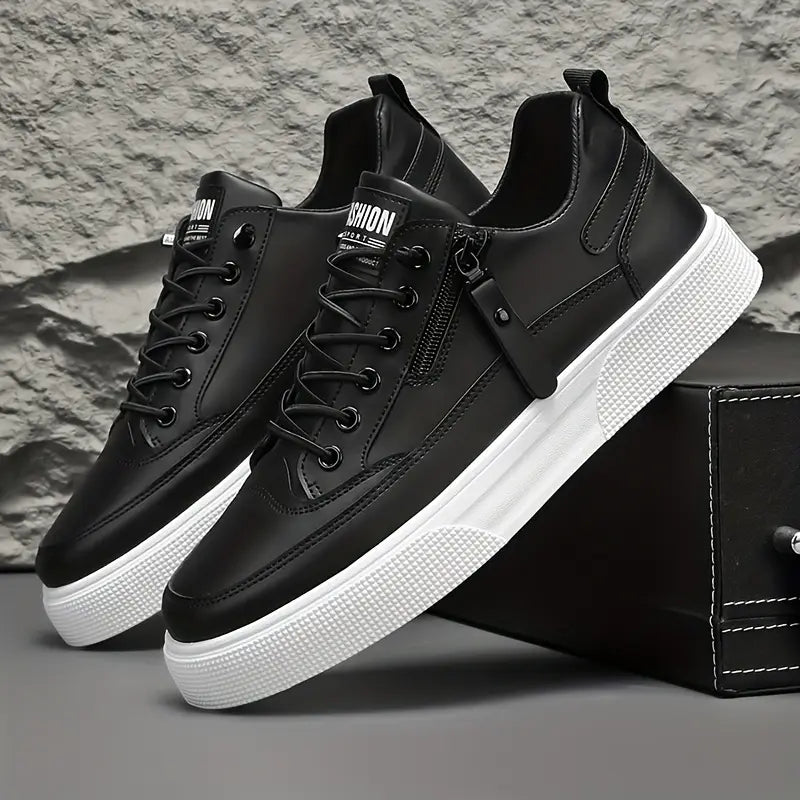 Men's everyday comfort sneakers with side zip, perfect for casual street style and daily wear.