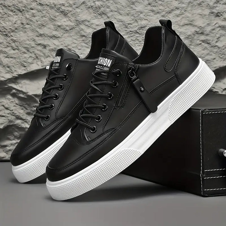 Men's everyday comfort sneakers with side zip, perfect for casual street style and daily wear.