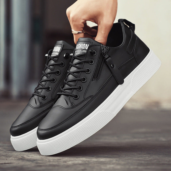 Durable men's everyday shoes, offering superior comfort and street style with side zip and lace-up.