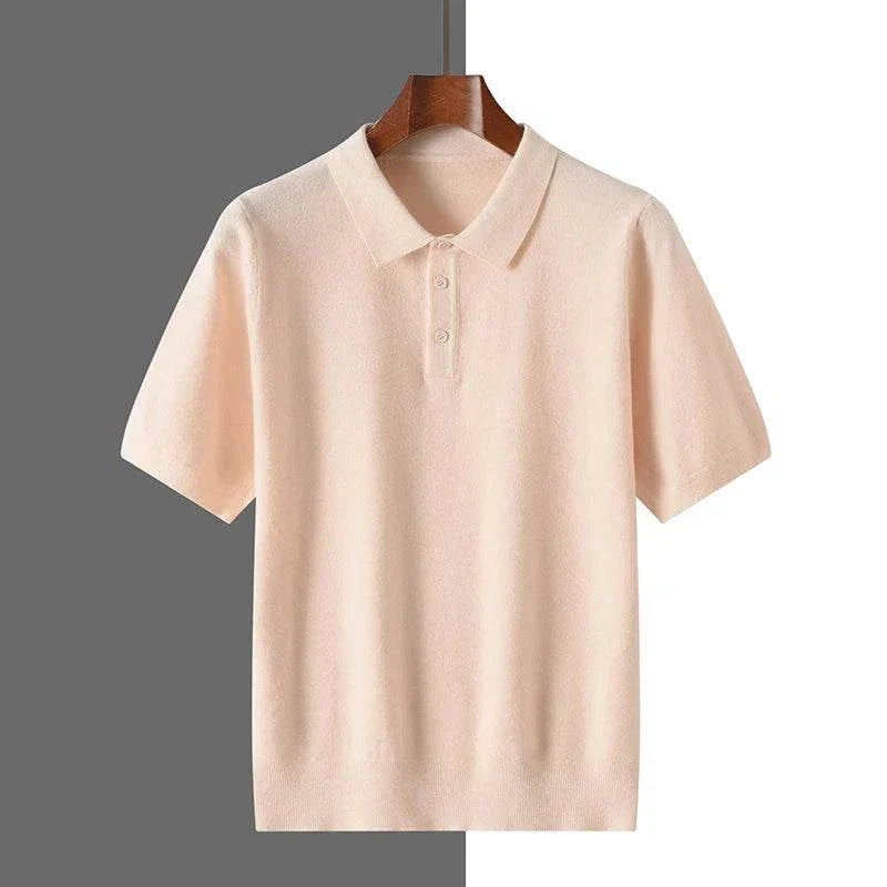 Classic men's polo shirt with button placket & ribbed cuffs. Timeless style, perfect for everyday casual fashion.