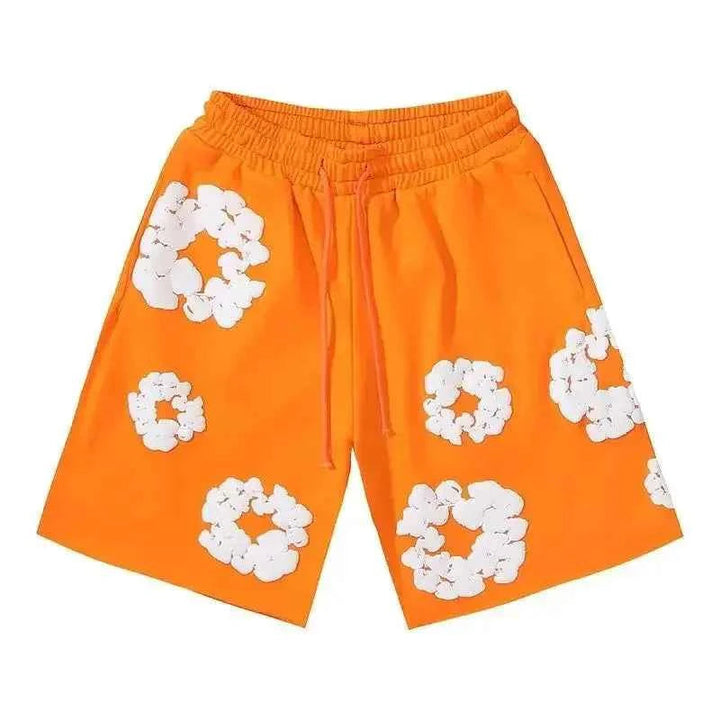 Men's floral print summer shorts with bold streetwear style & relaxed fit. Perfect for casual wear.