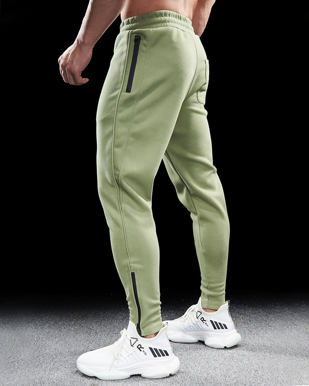 Versatile men's Girona tapered zip joggers. Perfect athletic pants for gym, streetwear, or lounge.
