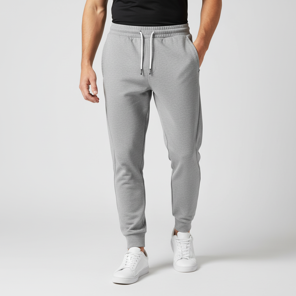 Elastic-waist men's jogger pants designed for ultimate comfort, movement, and casual style.