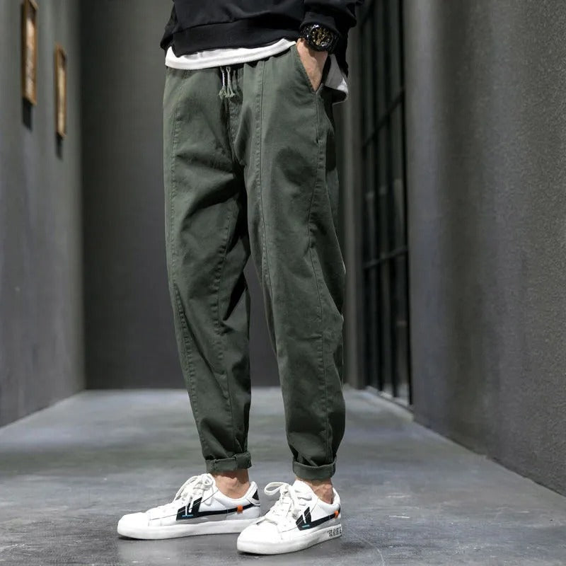 Men's cotton blend sweatpants, tapered fit, ideal for lounging or active lifestyles.