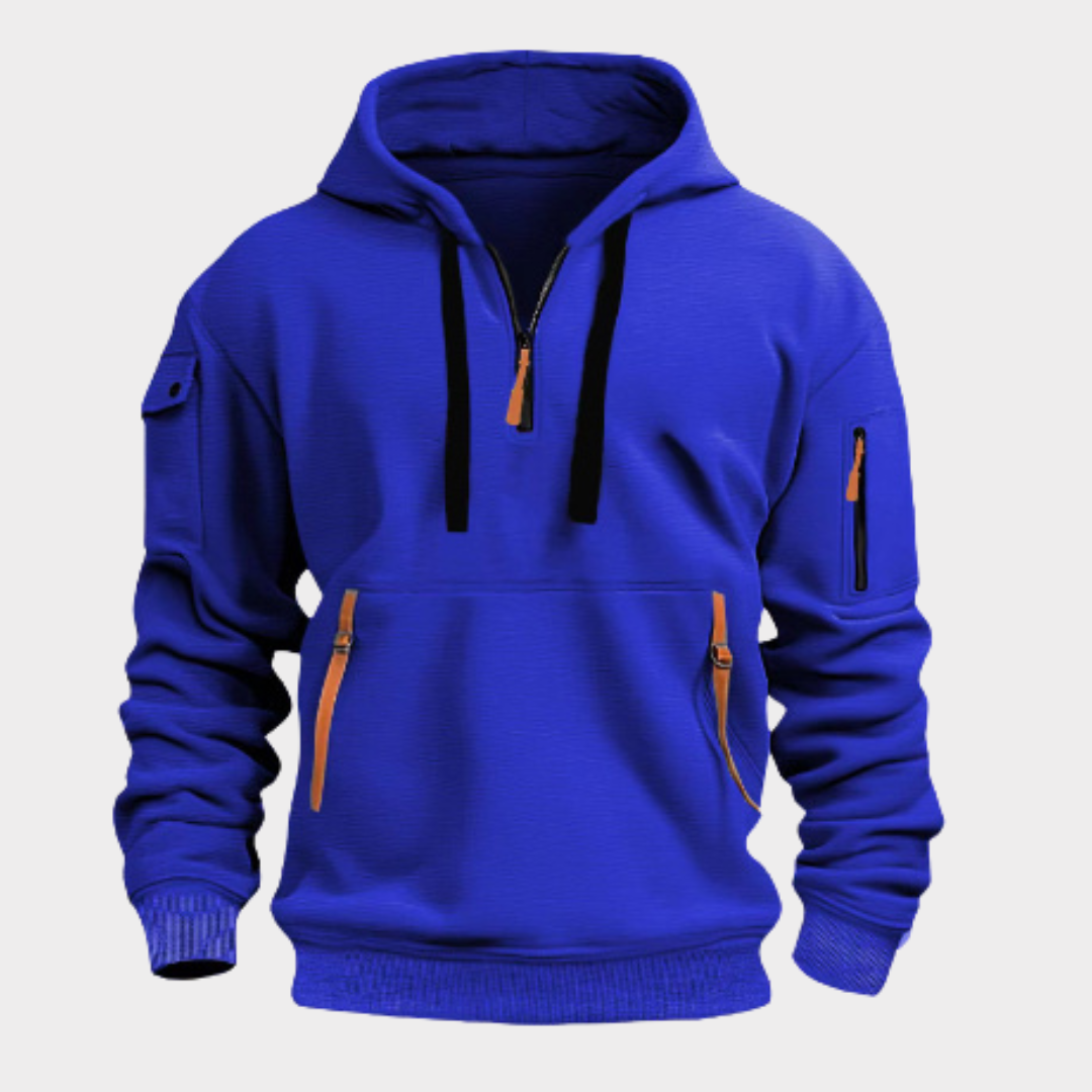 Versatile men's half-zip urban style pullover for everyday comfort.