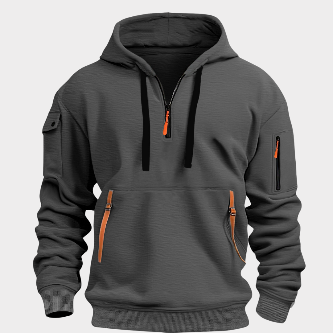 Diego men's half-zip hoodie, perfect for casual and urban style.