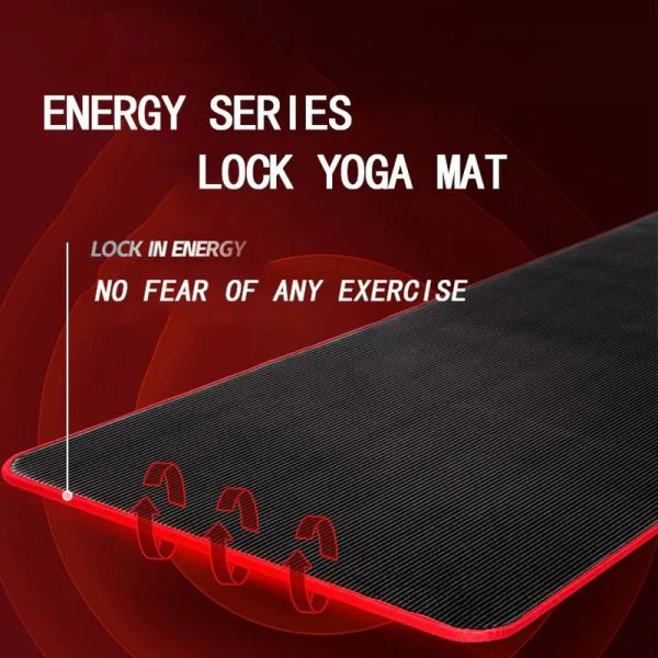 Durable men's high-density yoga mat, non-slip for pilates & home fitness routines.