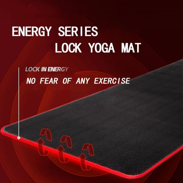 Thick men's exercise mat, non-slip & high-density, ideal for gym, yoga, pilates. Supports intense workouts.