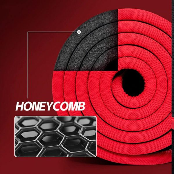 Durable men's yoga & gym mat, high-density & non-slip design ensures stability for all fitness levels.