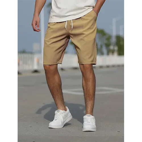 Men's relaxed-fit high-rise summer shorts, great for warm weather activities, casual outings, or beach days.