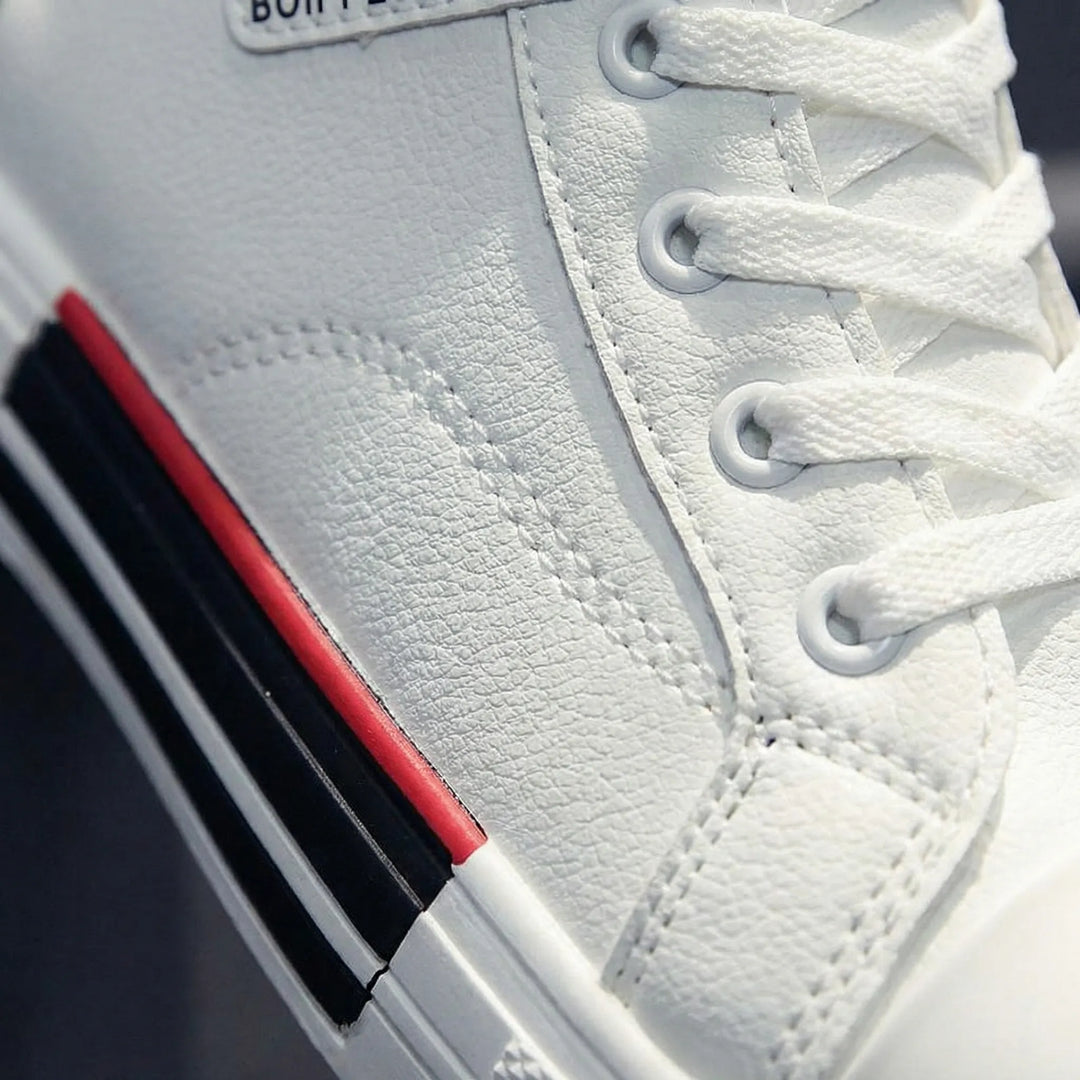 Stylish men's high-top lace-up casual shoes, great for modern street style & everyday fashion footwear.