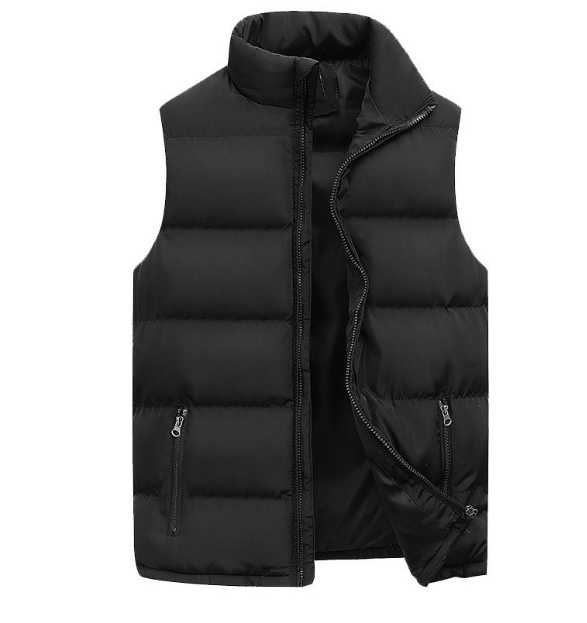 Padded men's gilet, a comfortable zip vest for smart casual outerwear.