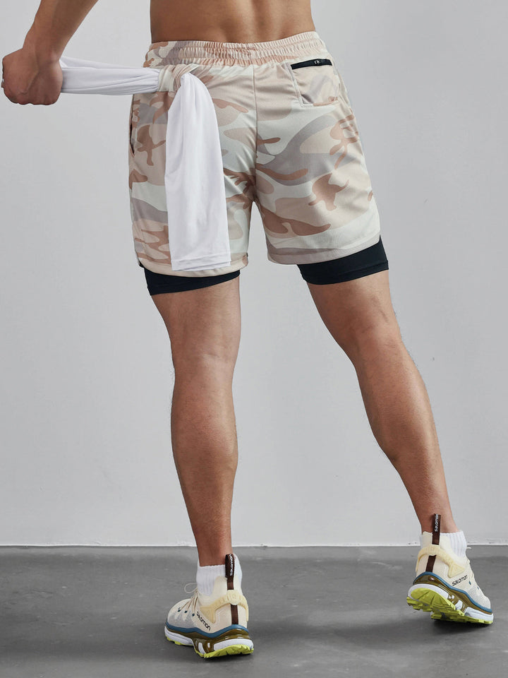Flat lay of Men's Kinetic Performance Active Shorts. Stylish and functional activewear for men.